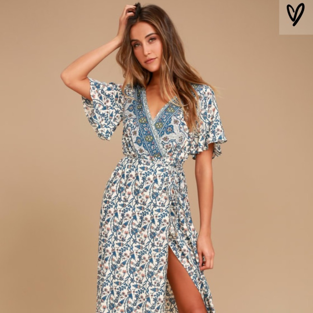 LULUS Wrap Maxi Dress